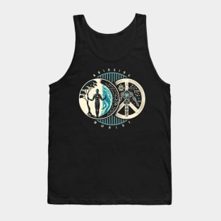 Bridging Worlds AI Human Unity World Day of Peace 2024 Art Tank Top